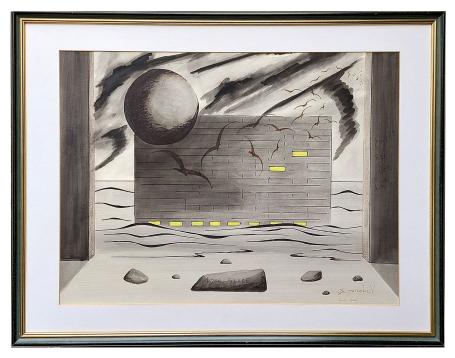 Aquarel van Belgische kunstenaar Jacques De Jonghe