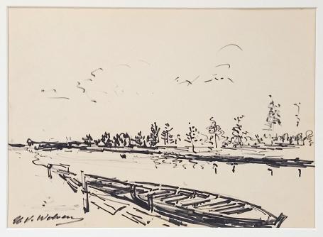 het kanaal getekend door Henri Victor Wolvens