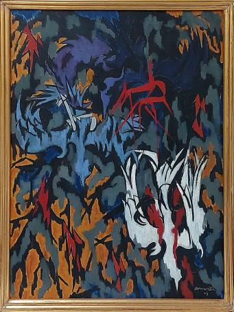 Schilderij van de Belgische kunstenaar Jan Vaerten