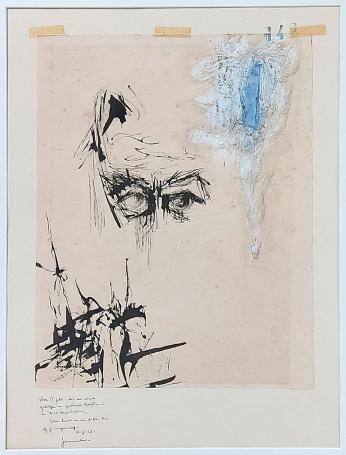 Tekening van de Belgische kunstenaar Jan Vaerten