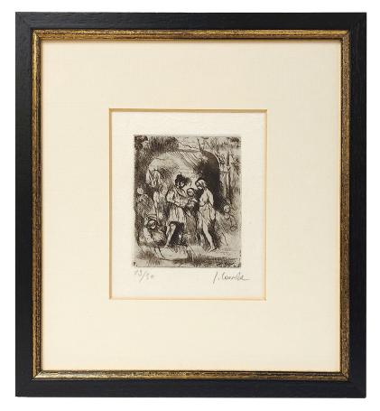 Droge naald ets Belgische etser Jules Van Ael