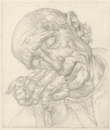 Potloodtekening van Edmond Van Dooren