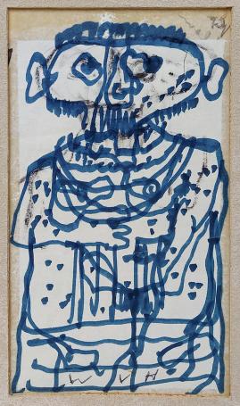 Tekening in stift van de Belgische kunstenaar Willem van Hecke