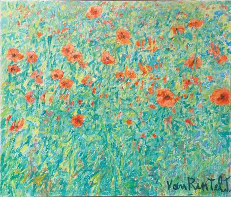 Fleurig schilderij van de Belgische kunstenaar Théo Van Rintel kopen