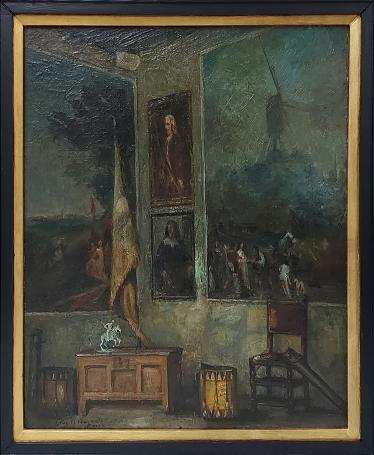Olieverfschilderij van Belgische schilder Joseph Verdegem
