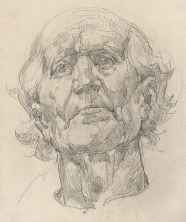 Potloodtekening van Edmond Van Dooren