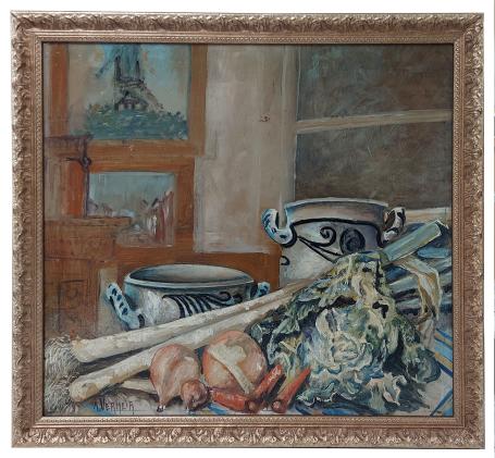 Olieverfschilderij op bord van de Belgische kunstschilder Alfons Vermeir kopen