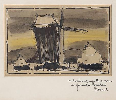 Tekening, gemengde techniek van Vic Dooms kopen