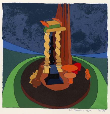 Gesigneerd grafisch kunstwerk van Vic Gentils uit 1970