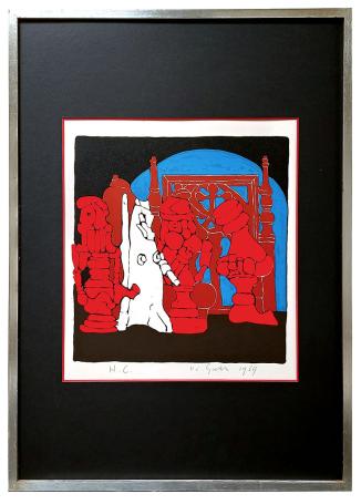 Zeefdruk van de Belgische kunstenaar Vic Gentils