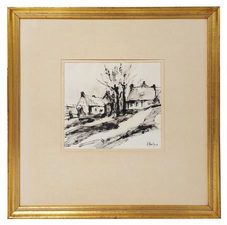 Tekening van Belgische kunstschilder Victor Renty