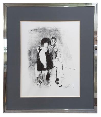 Lithografie van de Belgische kunstenaar Martin Wallaert