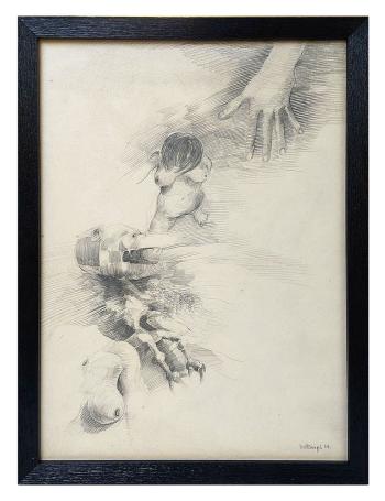 Tekening Belgische kunstenaar Roger Wittevrongel