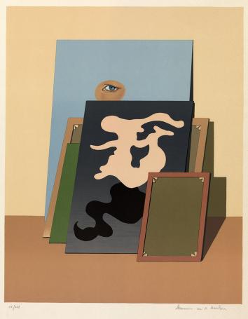 Gesigneerd grafisch kunstwerk van Maxime Van De Woestijne