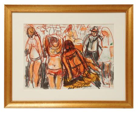 Tekening van de Belgische tekenaar Henri Victor Wolvens