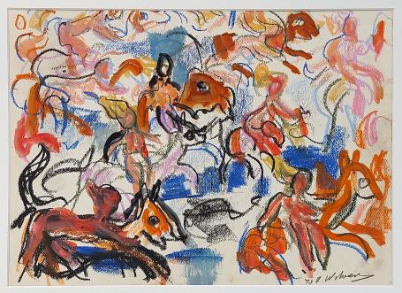 Tekening getekend door Henri Victor Wolvens aankopen