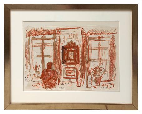 Tekening van de Belgische tekenaar Henri Victor Wolvens