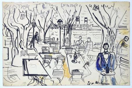 Tekening getekend door Henri Victor Wolvens