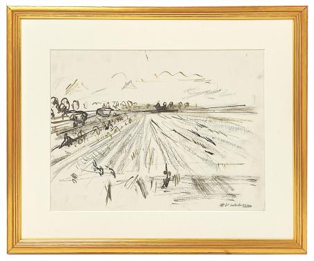 Tekening van de Belgische tekenaar Henri Victor Wolvens
