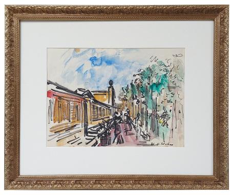 Tekening van de Belgische tekenaar Henri Victor Wolvens