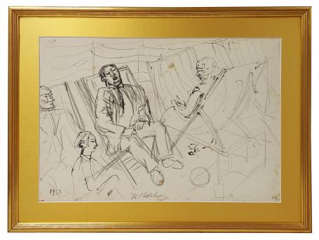 Tekening van de Belgische tekenaar Henri Victor Wolvens