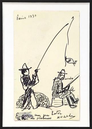 Tekening getekend door Henri Victor Wolvens