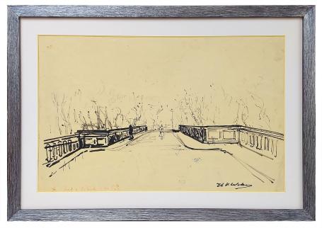 Tekening van de Belgische artiest Henri Victor Wolvens