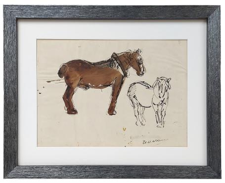 Tekening van de Belgische artiest Henri Victor Wolvens