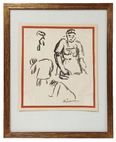 Tekening van de Belgische artiest Henri Victor Wolvens
