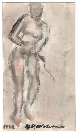 Aquarel uit 1962 door Henri Victor Wolvens