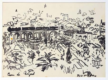 Tekening getekend door Henri Victor Wolvens