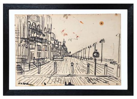 Tekening van de Belgische artiest Henri Victor Wolvens