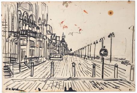 Tekening getekend door Henri Victor Wolvens