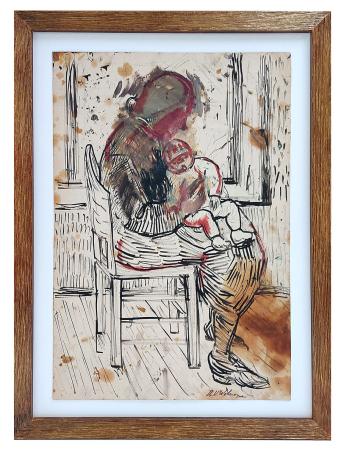 Tekening van de Belgische artiest Henri Victor Wolvens