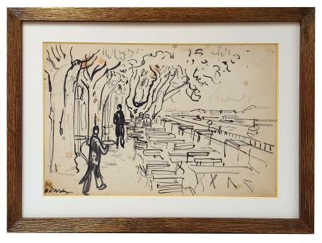 Tekening van de Belgische artiest Henri Victor Wolvens