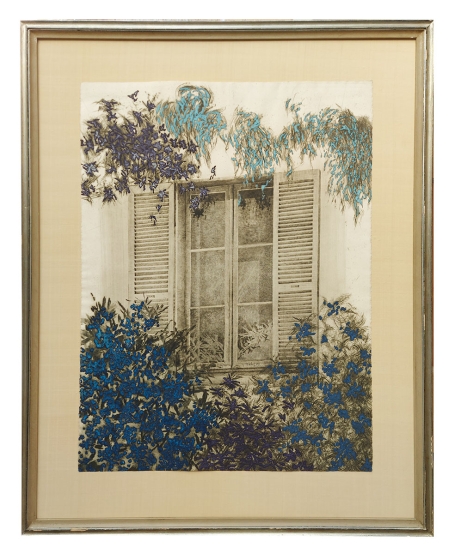 Ets, mezzotint van de Franse kunstenares Yannick Ballif