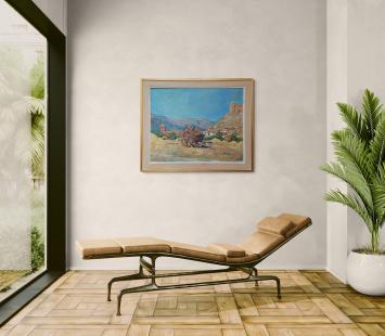 Hooiwagen in het Spaanse landschap 1976