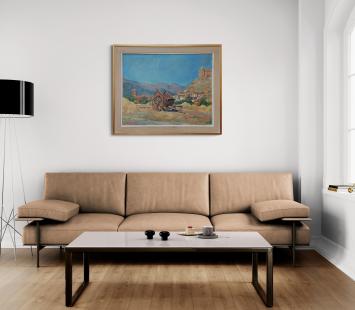 Hooiwagen in het Spaanse landschap 1976