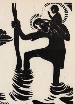 De Legende van St. Christoffel van de Belgische kunstenaar Cantré