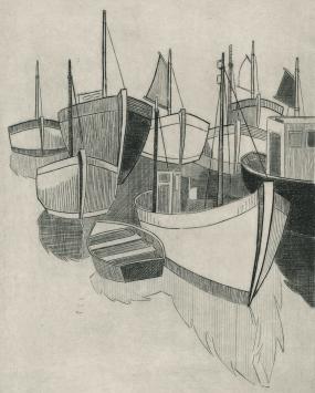 Gesigneerde ets van Léon Smets kopen