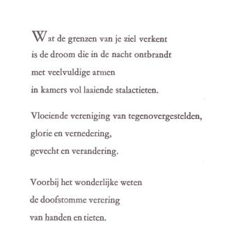 Wat de grenzen van je ziel verkent 1998 III/X