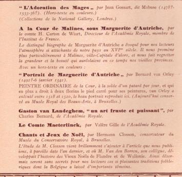 2537. L'ART BELGE Noel Decembre 1937