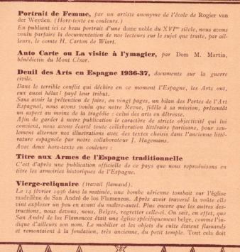2537. L'ART BELGE Noel Decembre 1937