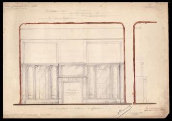 Franse Neoclassicistische stijl interieur tekeningen van Leytens Frères