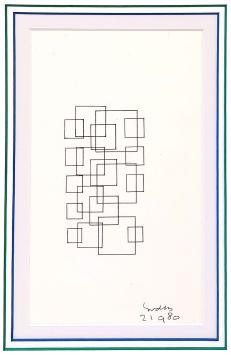 Geometrische compositie zwarte vierkanten