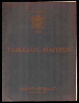 Salle Wynen Tableaux de Maitres 22 dec 1924