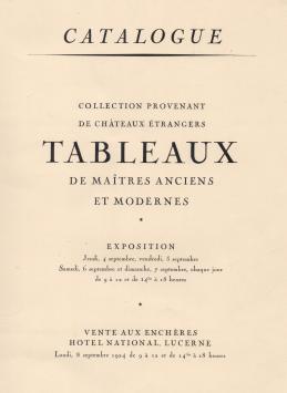 2520. Collection provenant de Châteaux étrangers 1924