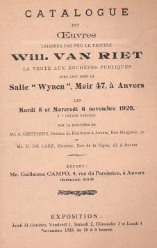 La vente aux enchères publiques novembre 1929