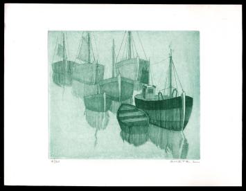 Boten geëtst door Mechelse kunstenaar Léon Smets