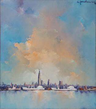 Leo Jordaens met een zicht op Antwerpen